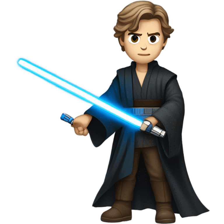 anakin skywalker with blue lightsaber  emoji