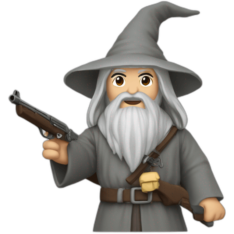 gandalf wiht AK-47 emoji