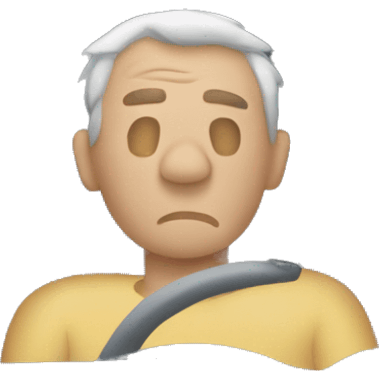 Drowsy person in a car emoji