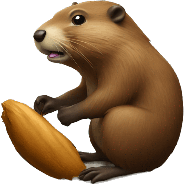 Beaver with a carcajou emoji