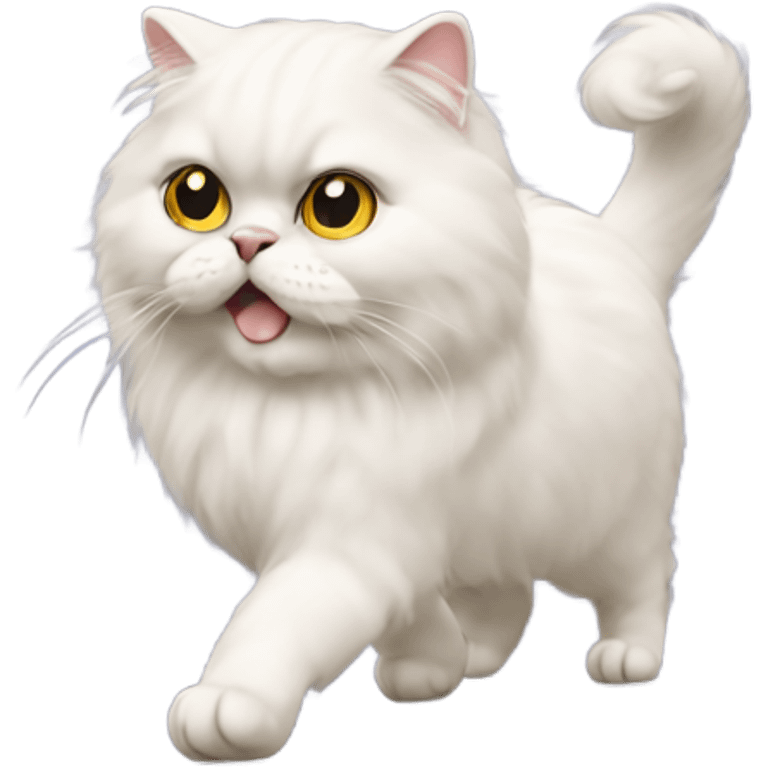 Persian cat marching  emoji