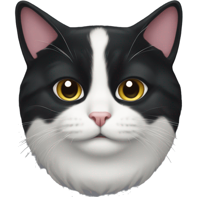 Tuxedo cat face emoji