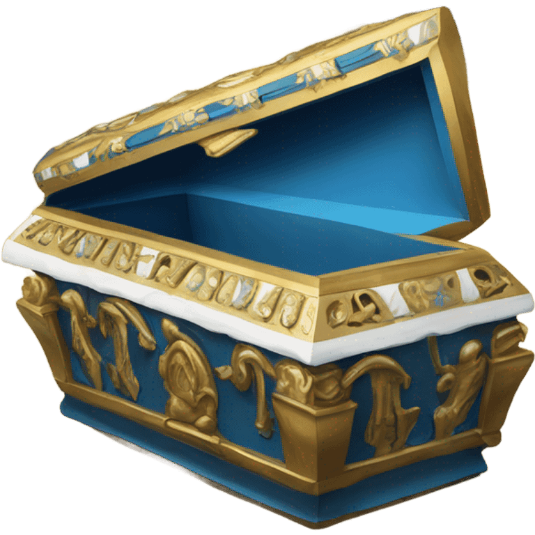 egypt full body sarcophagus coffin gold blue white black  emoji