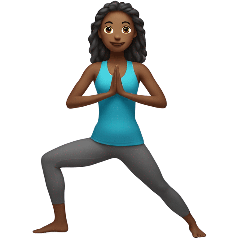 the upper body of a yoga woman emoji