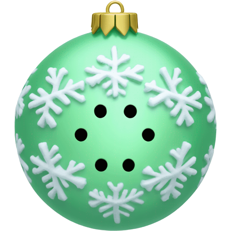 Pastel Green ornament with winter pin  emoji