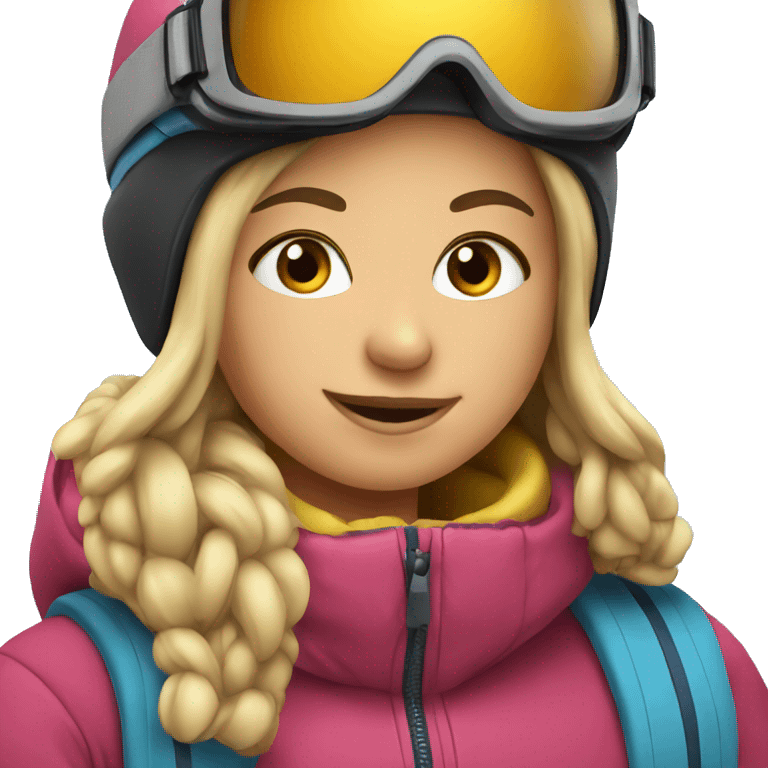 girl skiing emoji