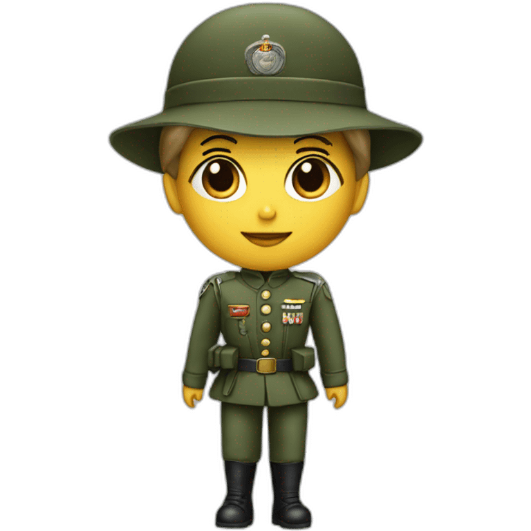 small military doll with hat with numéro 44 emoji