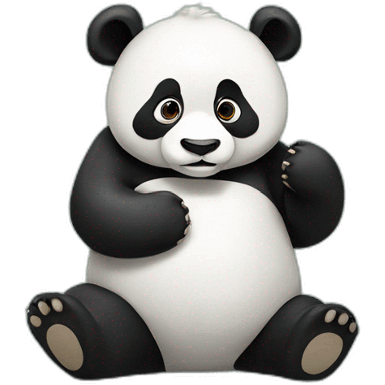 Panda dans bambous emoji