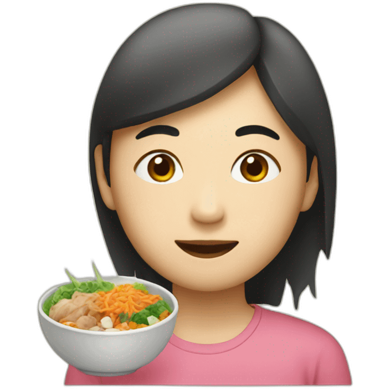 Asian with food  emoji