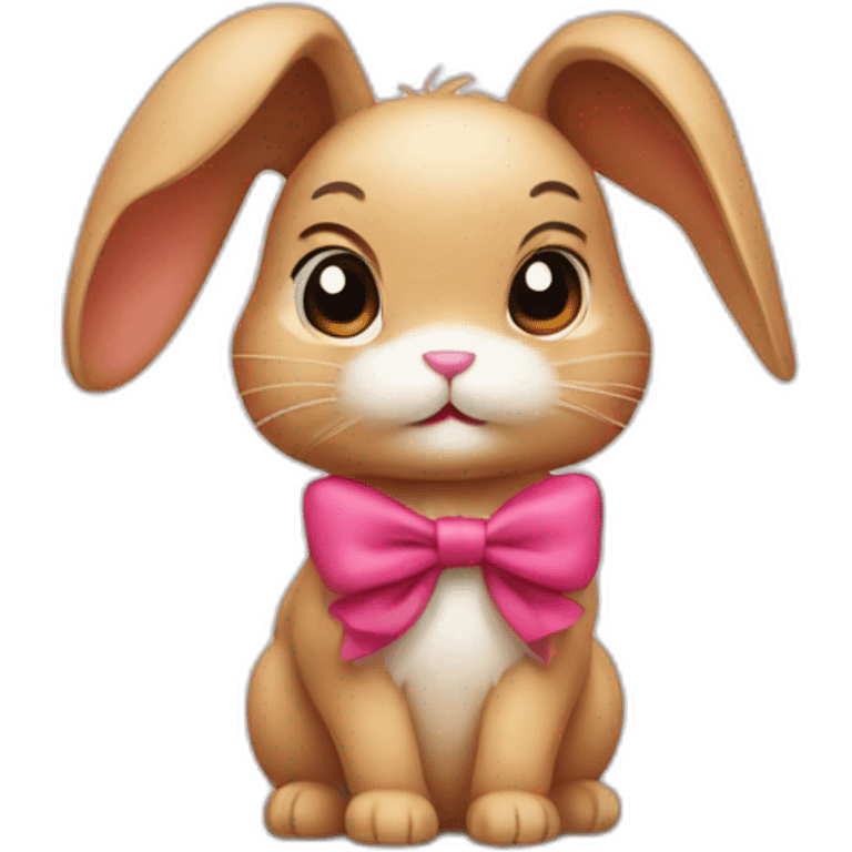 bunny wearing bow  emoji