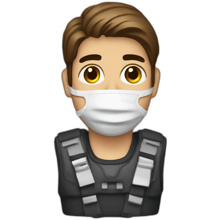 Christopher moltisanti with a neck brace emoji