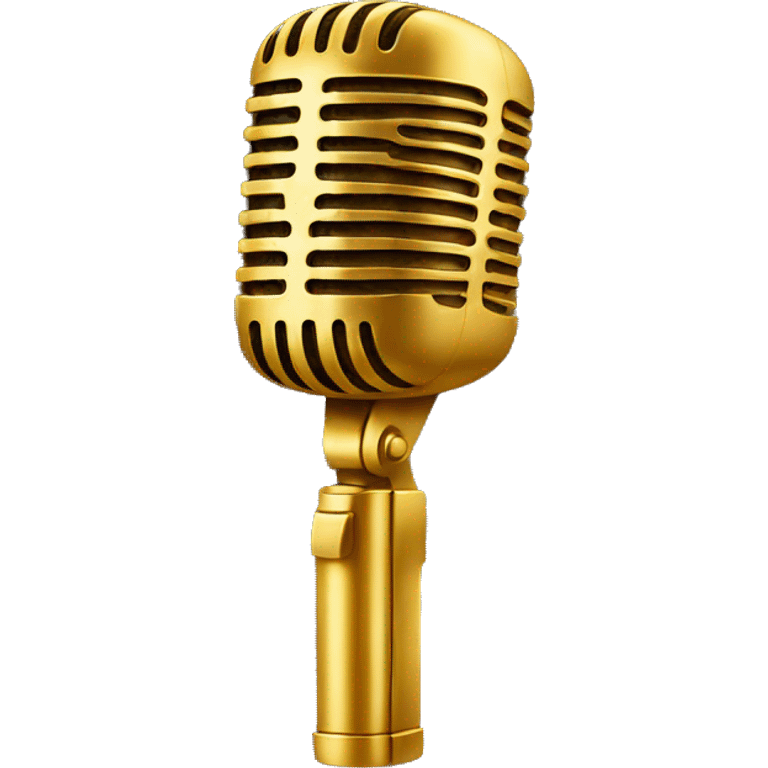 Gold microphone emoji