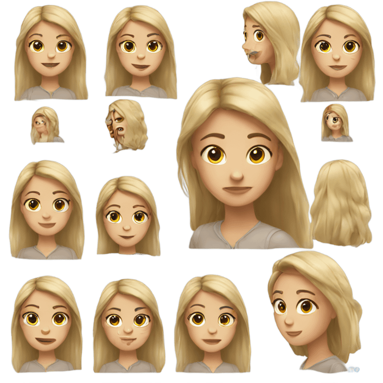 Girl make foto emoji