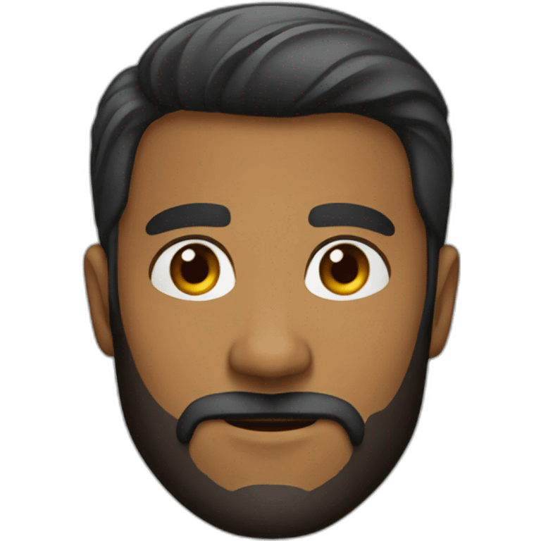 Brown man small beard emoji