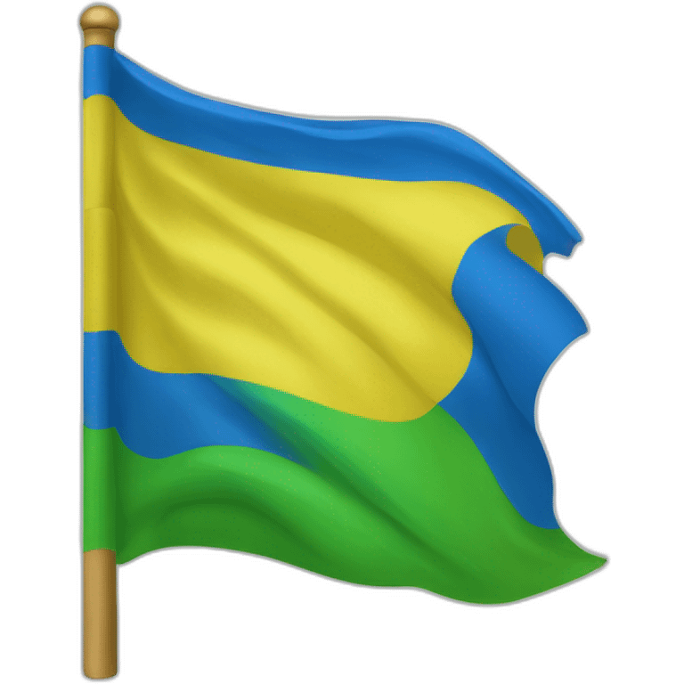 Drapeau bleu vert jaune emoji