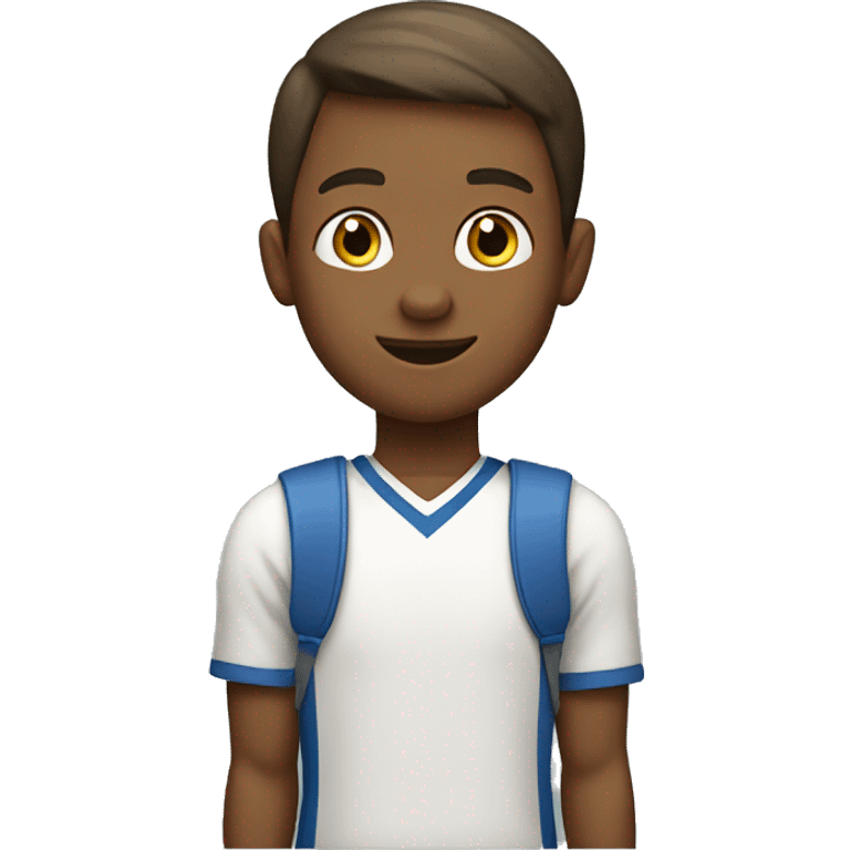 a schoolboy plays sports emoji