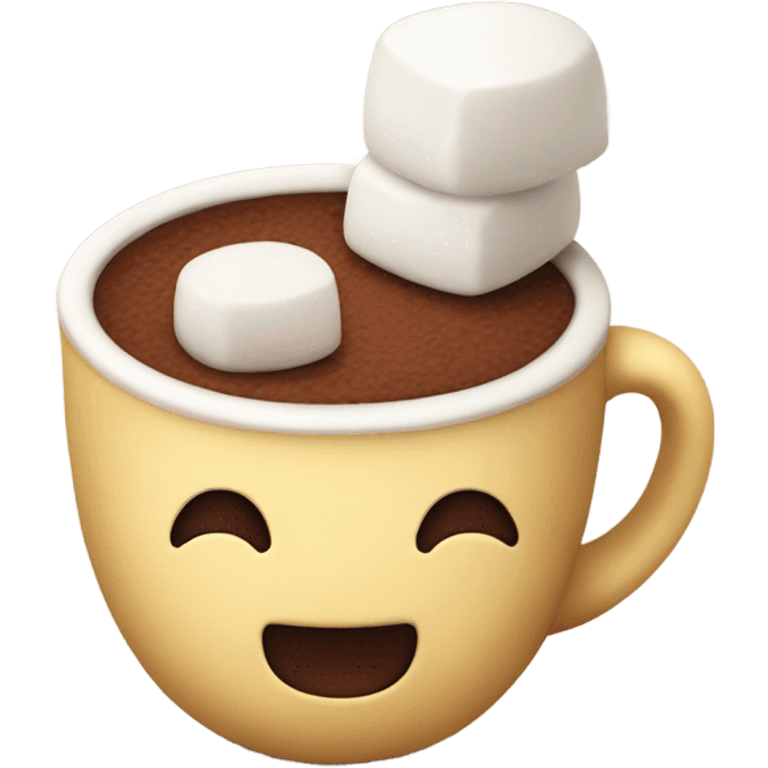 cocoa with marshmallow in cozy cup emoji