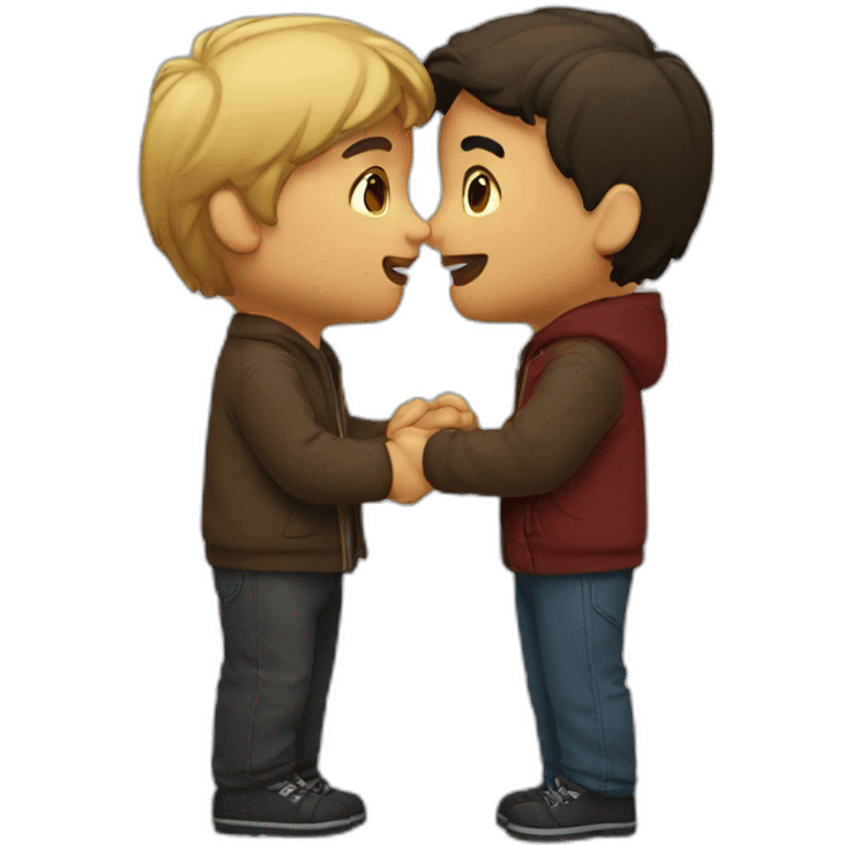 friends kiss emoji