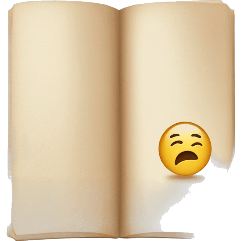 a book with the emotion of embarrassment  emoji