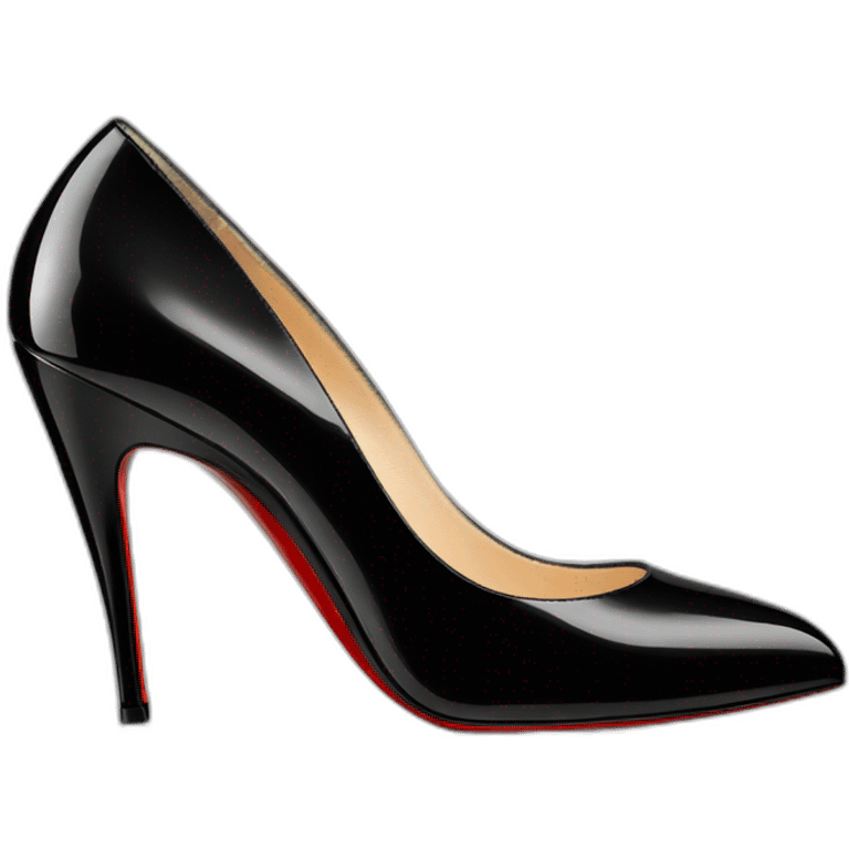 One WEDGE heel LOUBOUTIN black PATENT emoji