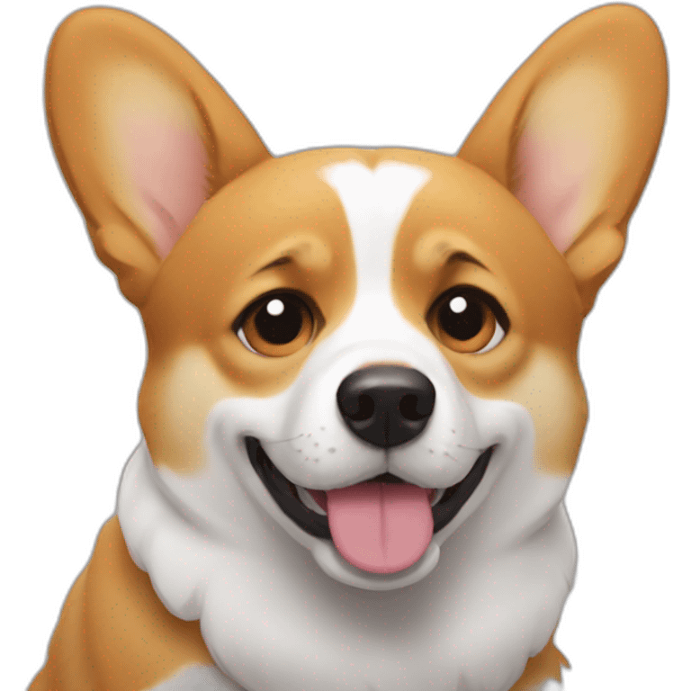 Un corgi qui pleure emoji