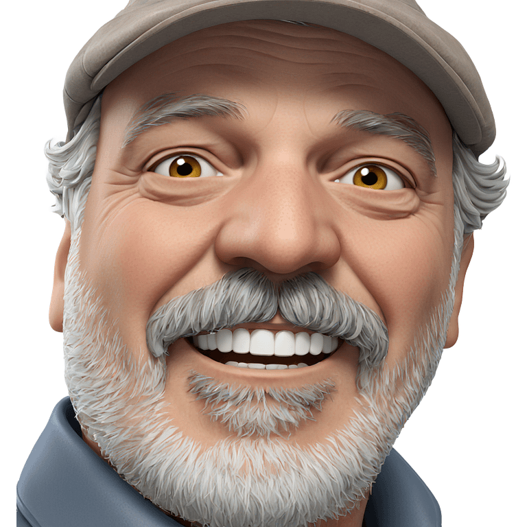 old man with beard portrait emoji