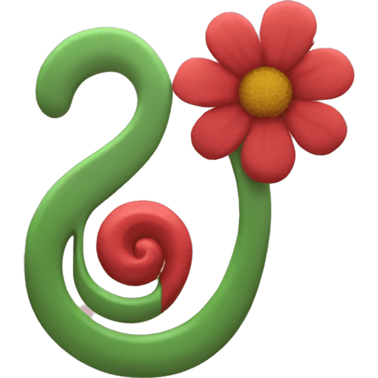 flower in the shape of a music note emoji