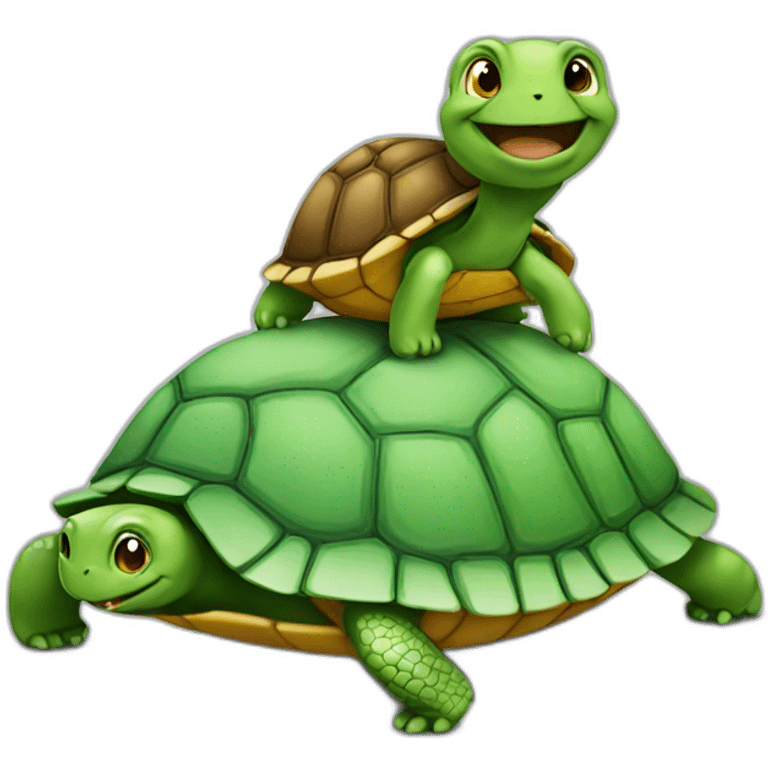 Chat sur tortue emoji