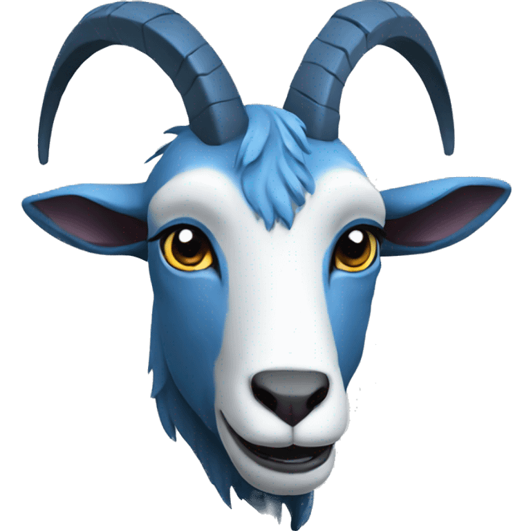 A Blue goat head emoji