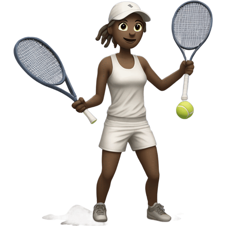 Tennis player in the mud emoji