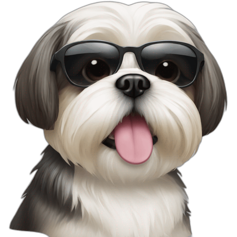 shihtzu wearing sunglasses emoji