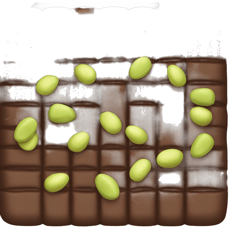 Chocolate pistachio bar emoji