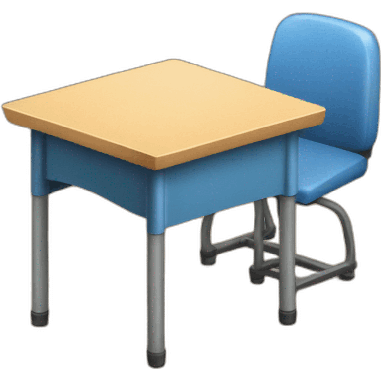 teacher's table and chair in a classroom emoji