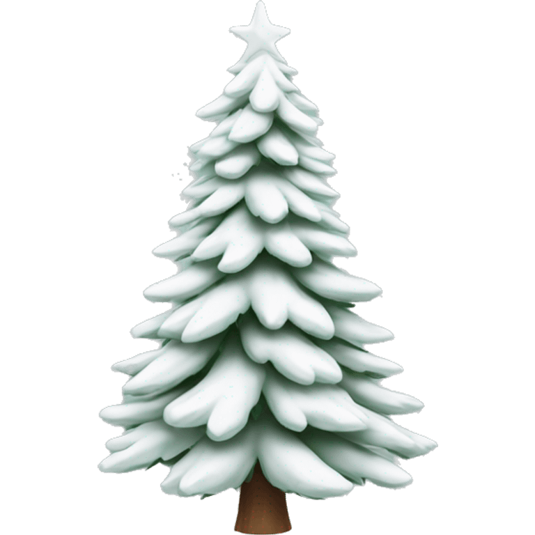  actual white fir christmas tree isolated.  emoji