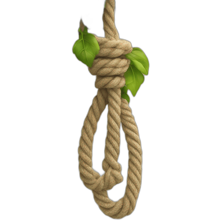 Rope hanging from tree emoji