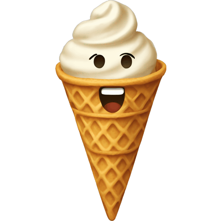 Empty Waffle cone emoji