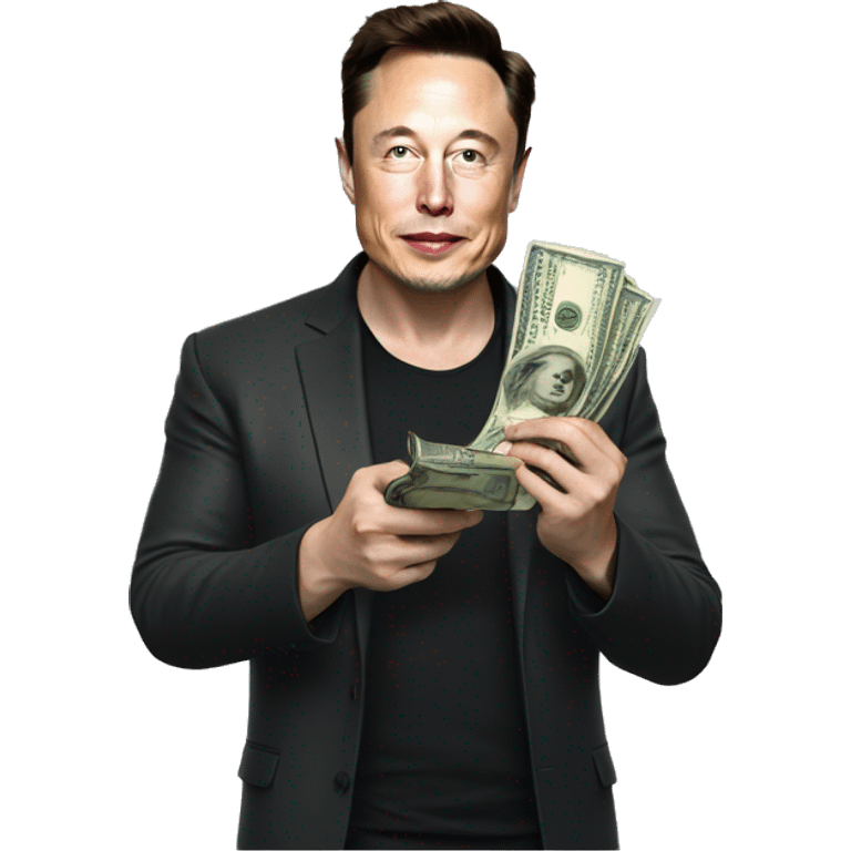 elon musk holding money emoji