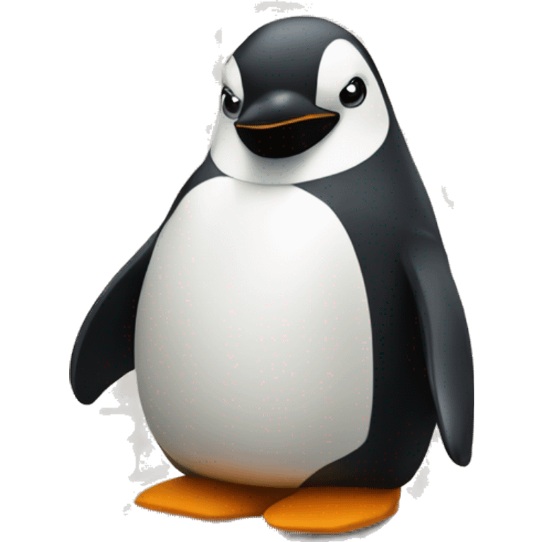 un pinguino gordo y enojado emoji