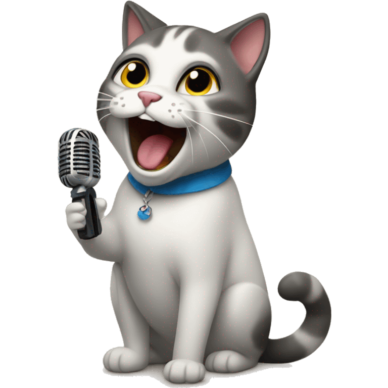 Gato cantando emoji