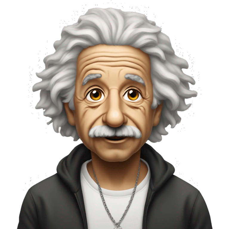 Albert Einstein rapper emoji