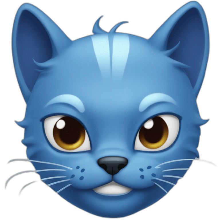 blue cat spider man emoji