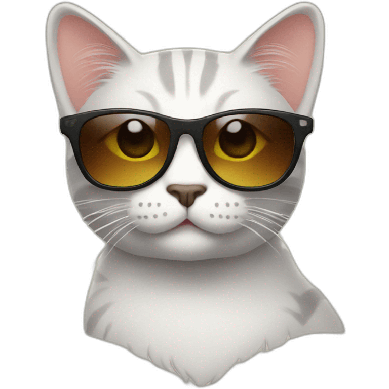 Cat with sunglasses emoji