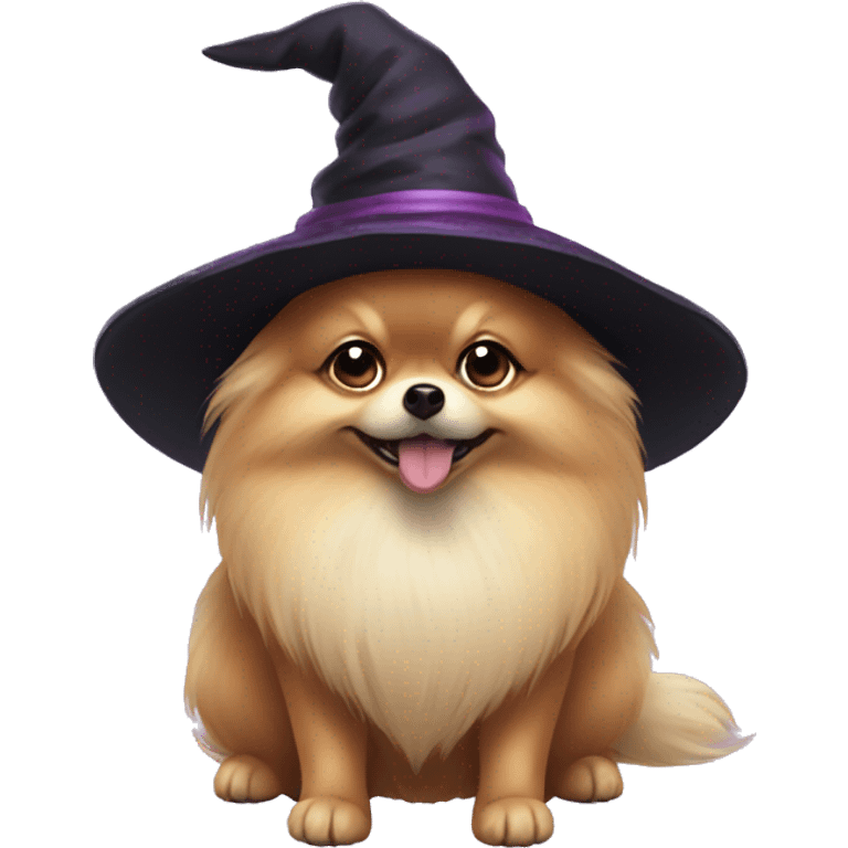 Pomeranian witch  emoji