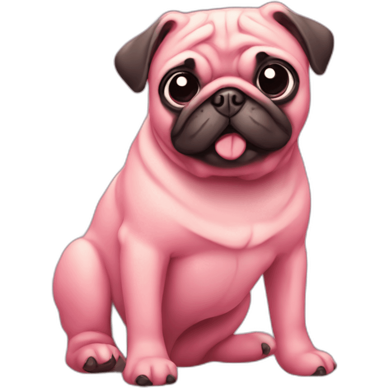 pink pug emoji