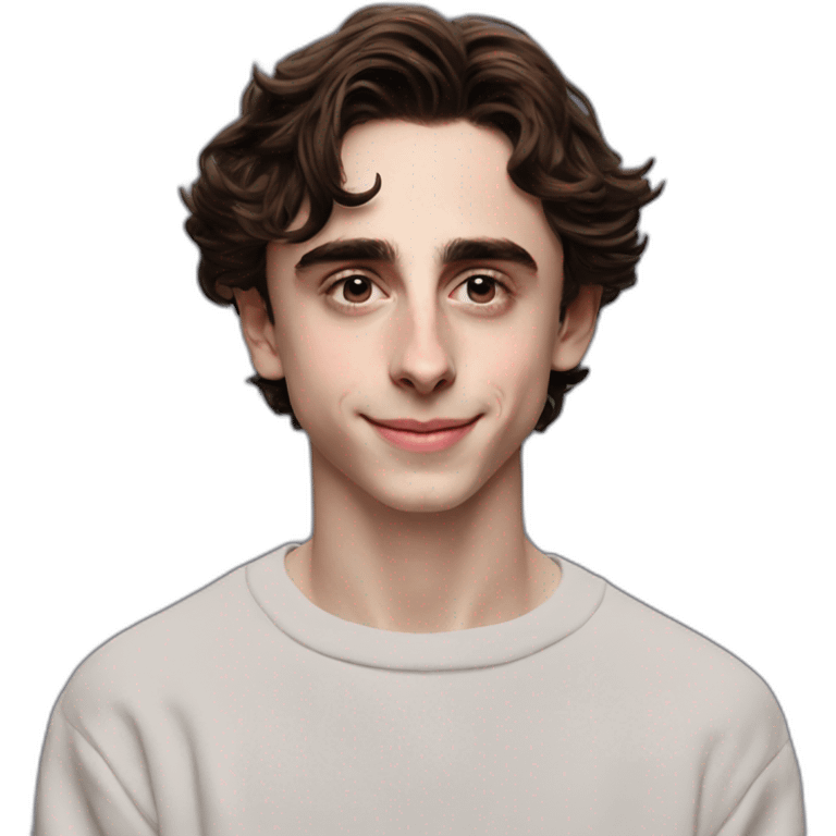 Timothee Chalamet smirking emoji