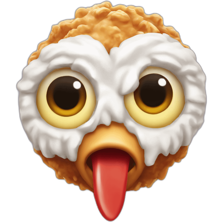 Huge kfc wing with eyes and mouth emoji