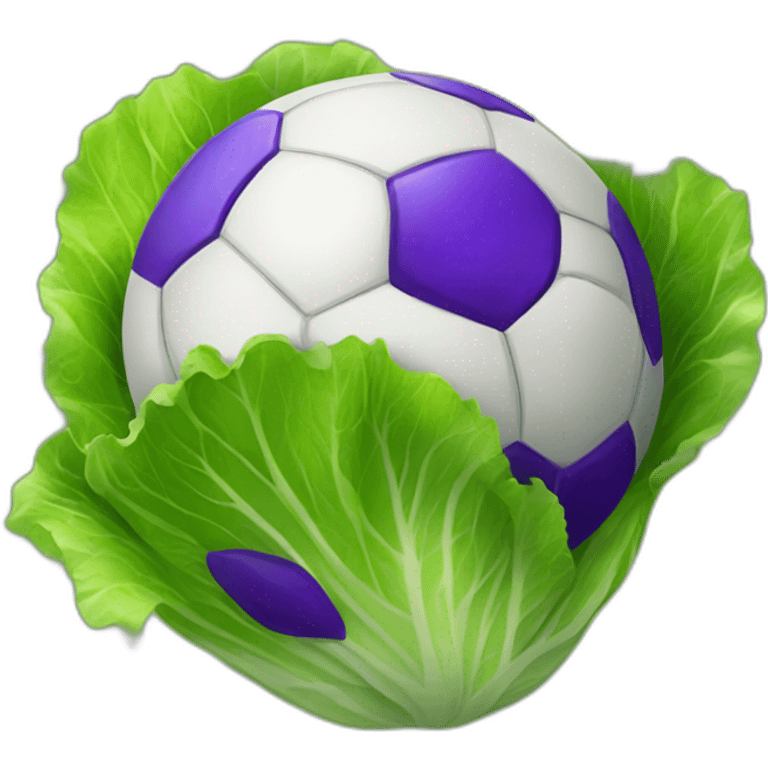 lettuce with soccer ball emoji