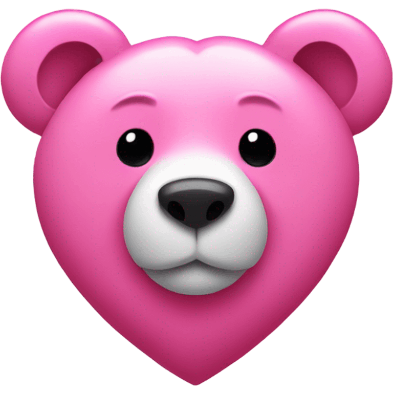 Bear pink heart emoji