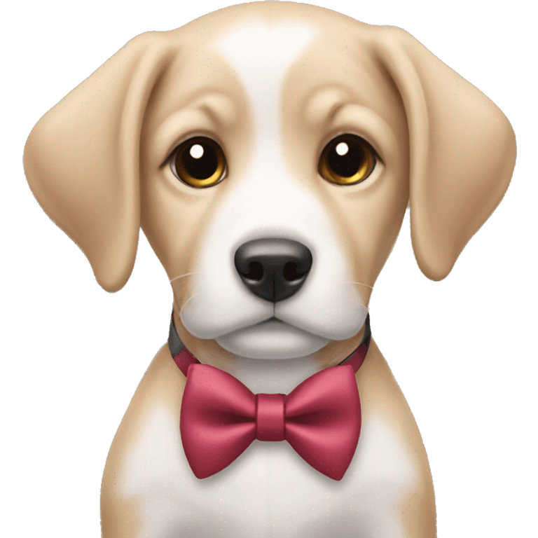 Puppy with a bow tie  emoji