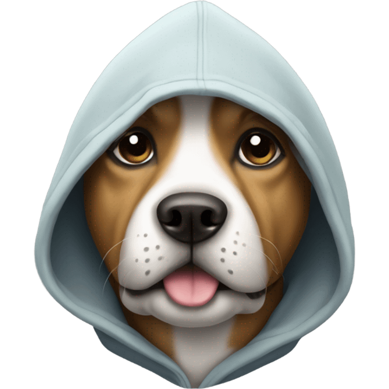 Dog wearing a hoodie emoji